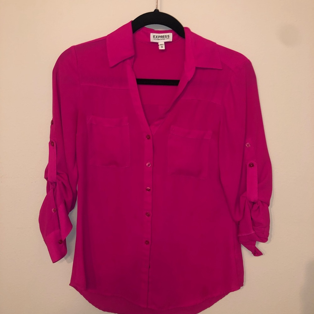 Hot pink blouse